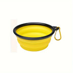 350ML Portable Folding Pet Bowl with Keychain – Travel Cat & Dog Bowl, Durable & Convenient