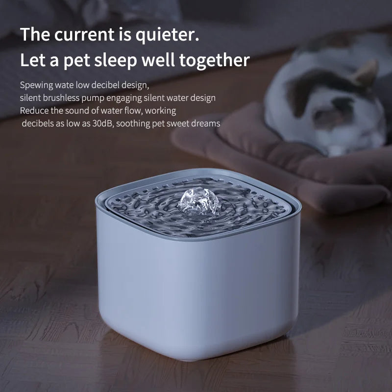 3L Cat Water Fountain – Automatic Recirculating Filter, Large Capacity Silent USB Electric Dispenser for Cats & Pets