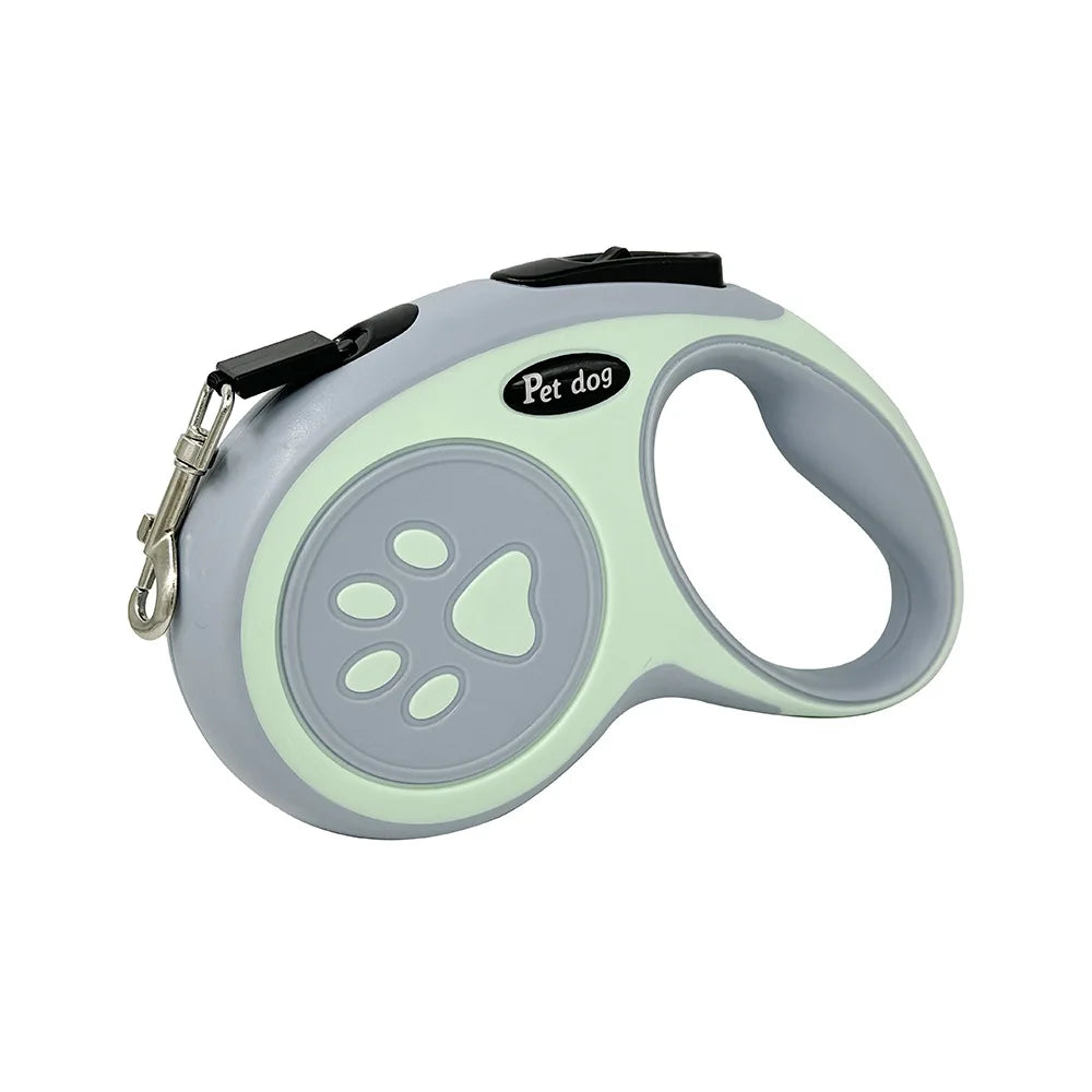 Automatic Retractable Pet Leash – Bone Paw Print Telescopic Dog Lead