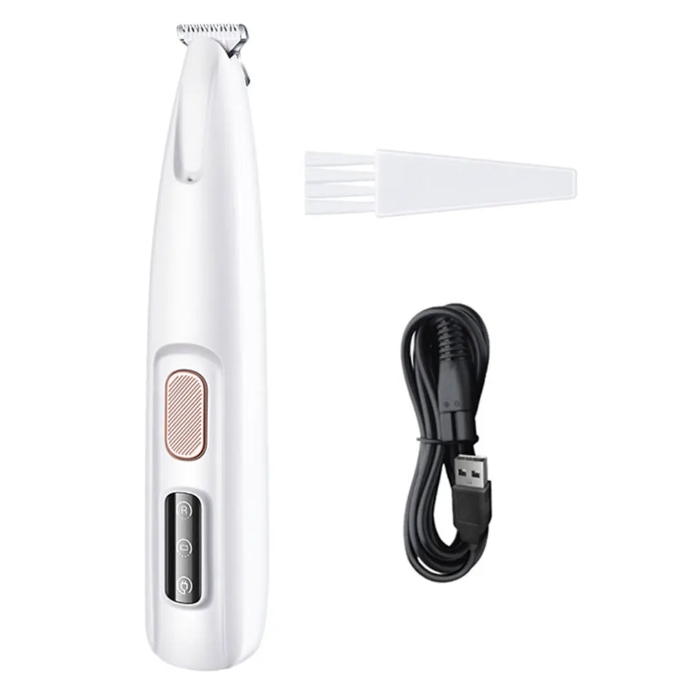 Dog Paw Trimmer with LED Light – Electric Pet Grooming Clippers for Dogs & Cats, 18mm Wide Blade for Paws, Face, Ears & Rump