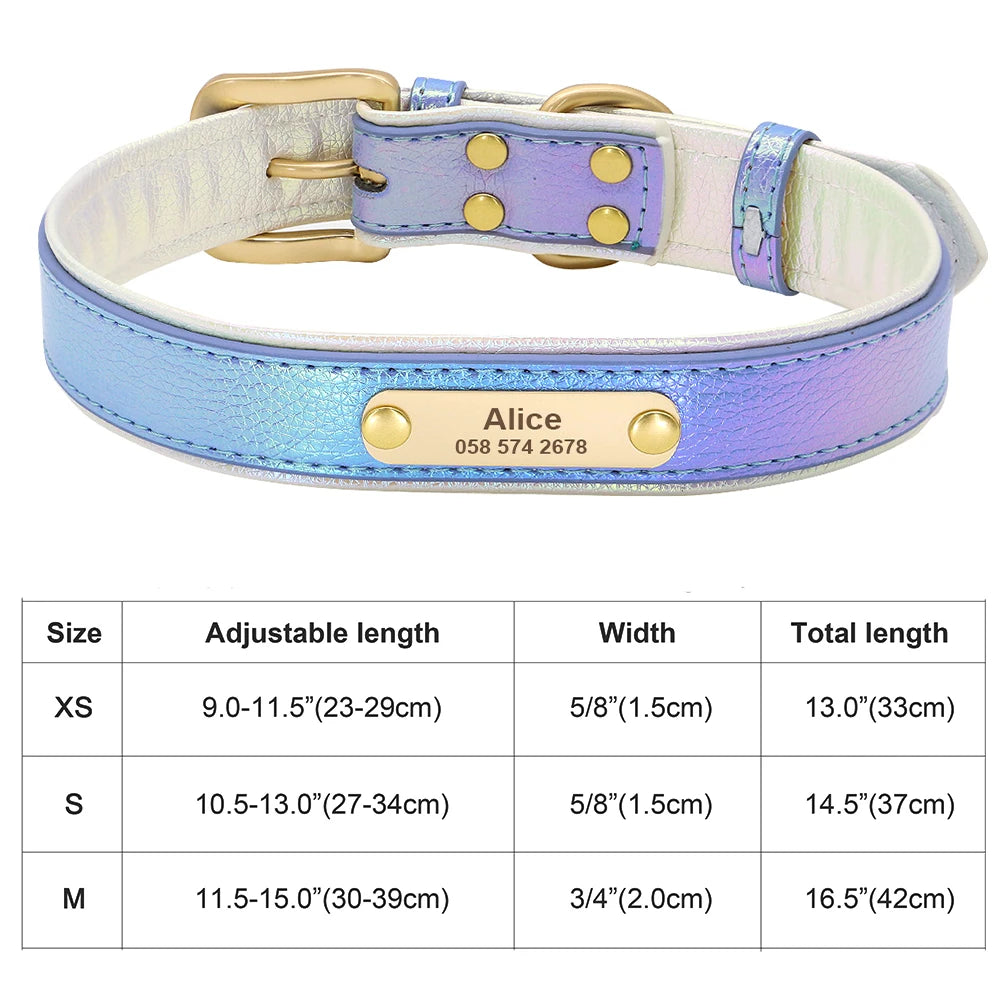 Personalized Dog & Cat Collar – Adjustable Leather Crystal Bowtie Necklace with Rhinestones, Anti-Lost Pet Accessories