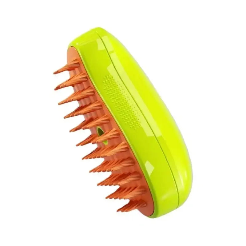 3-in-1 Rotating Cat Grooming Steamer Brush – Multifunctional Pet Hair Removal, Spray, Massage Comb with Self-Cleaning Steam for Easy Cat Care.