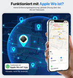 Mini GPS Tracker – iOS Find My App Compatible | Pet, Child, Car & Key Finder with Keychain