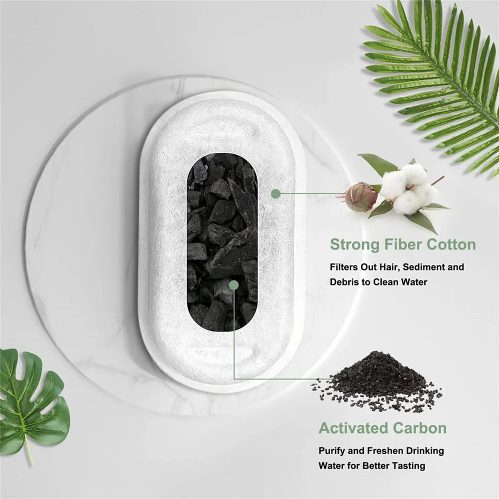 Cat Water Fountain Replacement Filter – Activated Carbon for Stainless Steel Pet Dispenser
