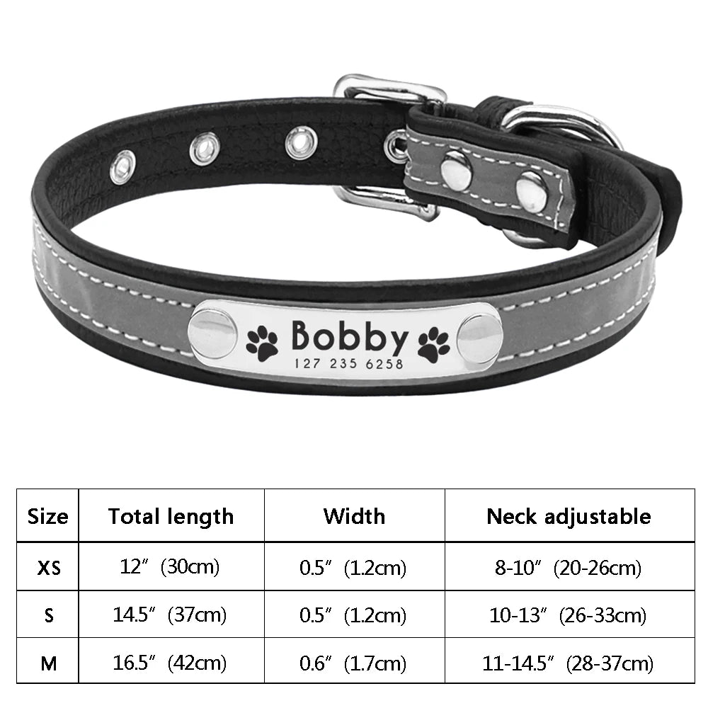Personalized Dog & Cat Collar – Adjustable Leather Crystal Bowtie Necklace with Rhinestones, Anti-Lost Pet Accessories