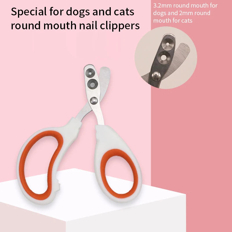 Stainless Steel Pet Nail Clippers – Professional Cat & Small Dog Grooming Trimmer