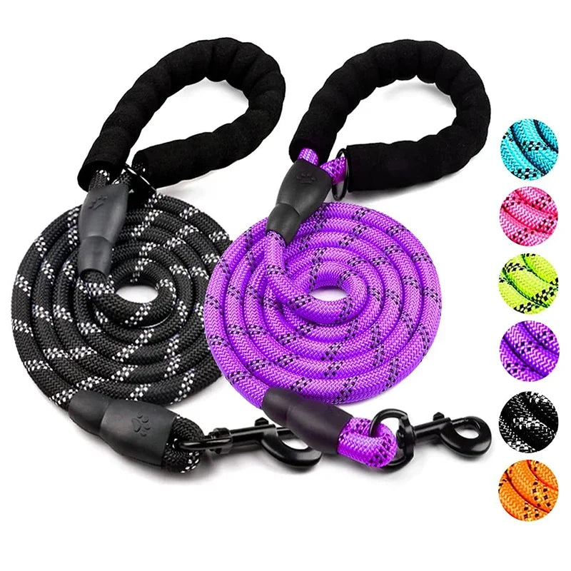 Strong Reflective Dog Leash for Small, Medium & Large Dogs – Durable Pet Leash for Golden Retriever, Training, Walking & Pull Control