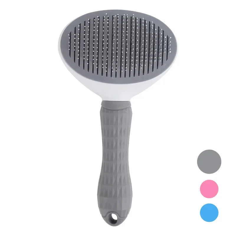 Pet Grooming Brush – Stainless Steel Dog Comb & Cat Brush for Long Hair, Shedding & Cleaning