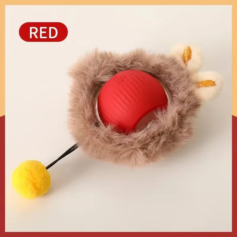 Smart Automatic Rolling Cat Toy – Rechargeable Interactive Mouse Tail for Cats