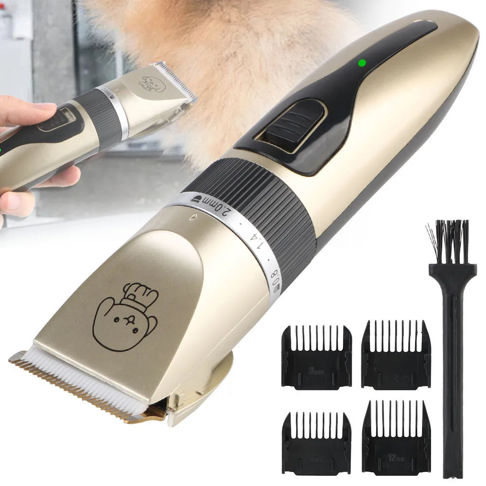 Pet Hair Clipper Set Electric Trimmer Shaver Grooming Kit for Dogs Cats Puppies Rabbits