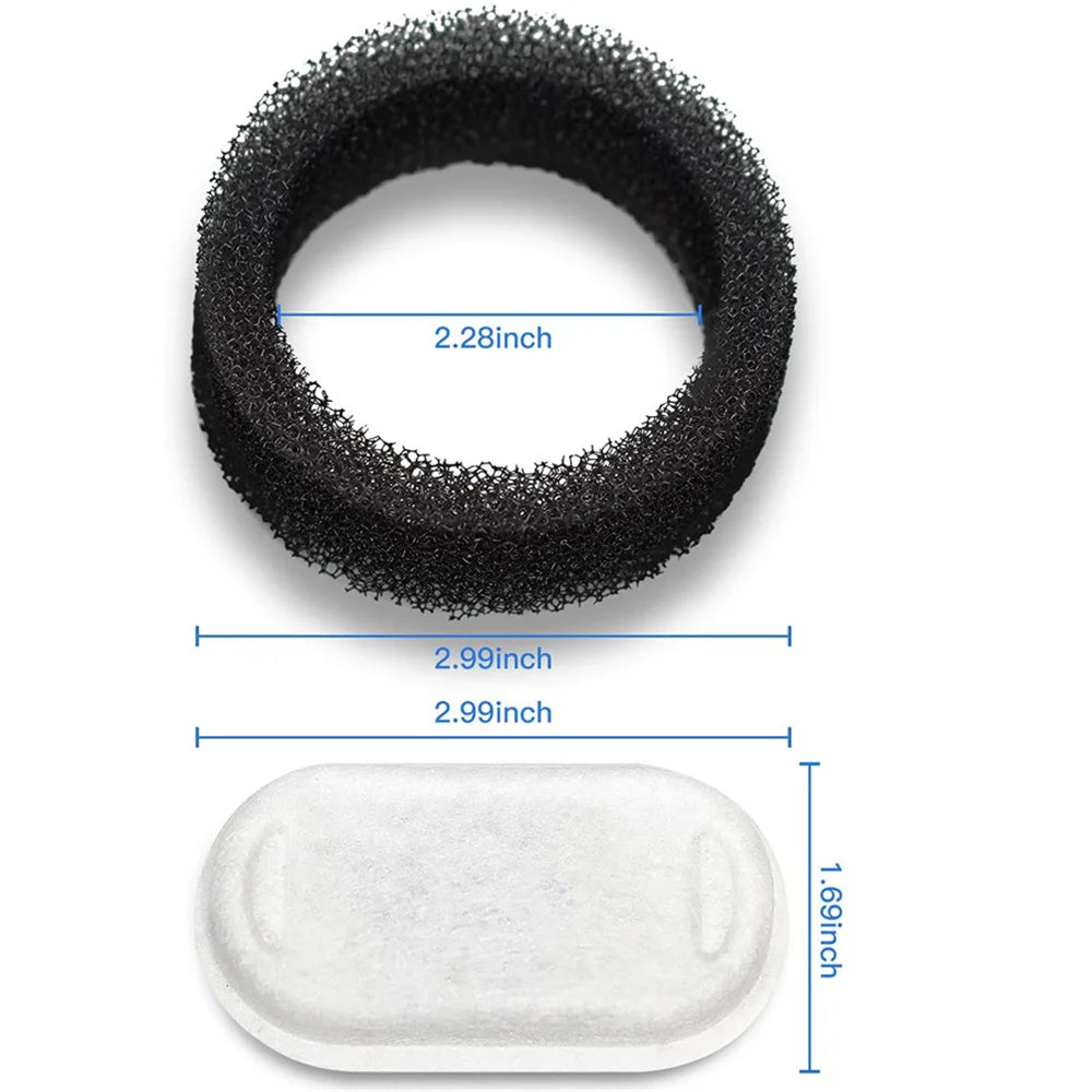 Cat Water Fountain Replacement Filter – Activated Carbon for Stainless Steel Pet Dispenser