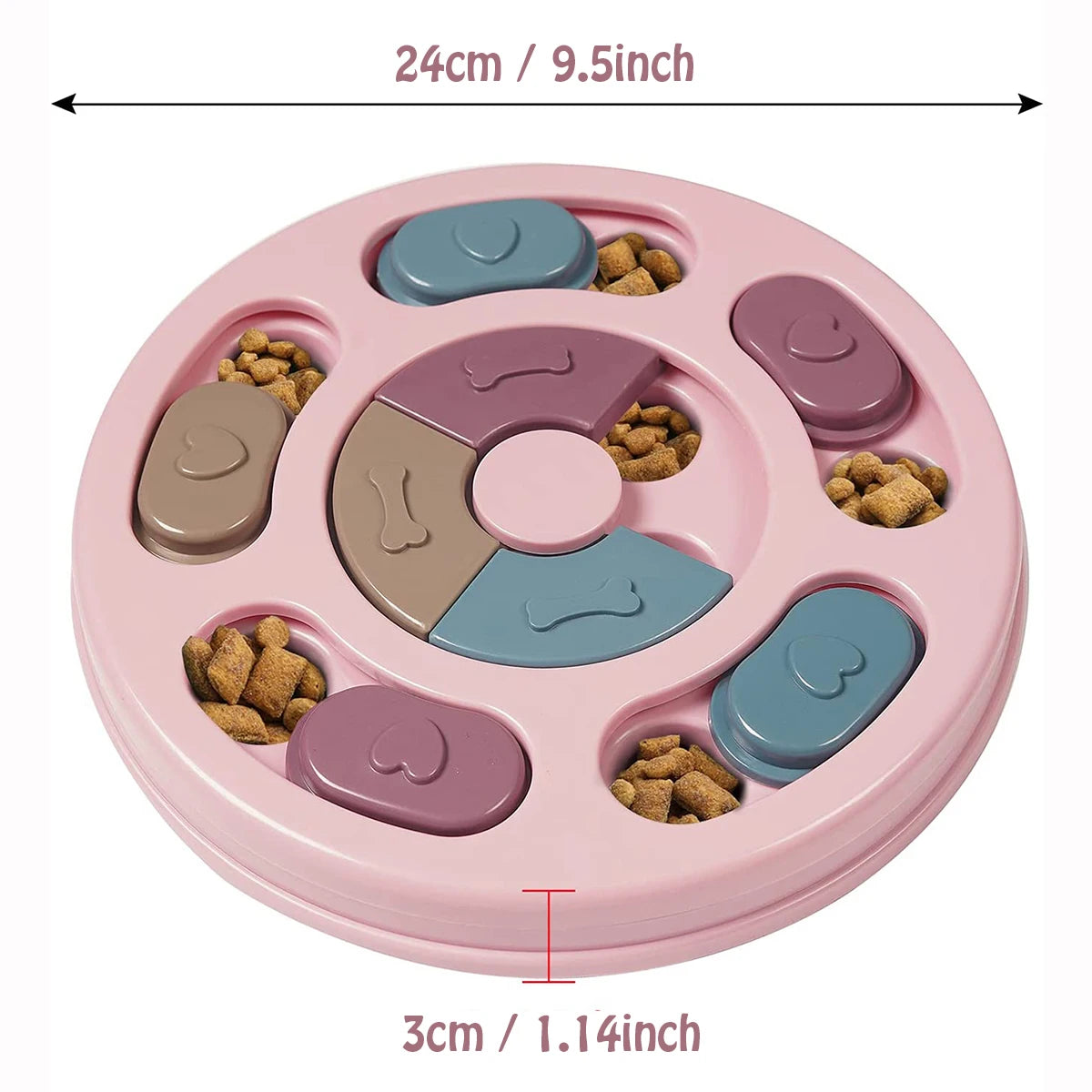 Dog Food Hiding Bowl – Slow Feeder Training Toy | Interactive Educational Dog Toy to Relieve Boredom & Improve Eating Habits