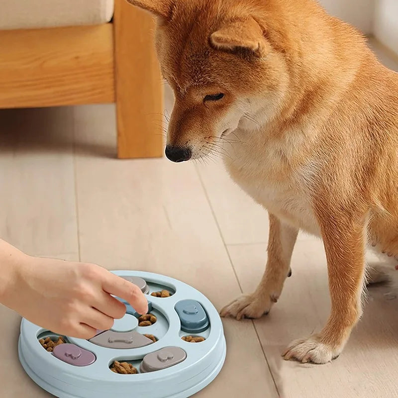 Dog Food Hiding Bowl – Slow Feeder Training Toy | Interactive Educational Dog Toy to Relieve Boredom & Improve Eating Habits
