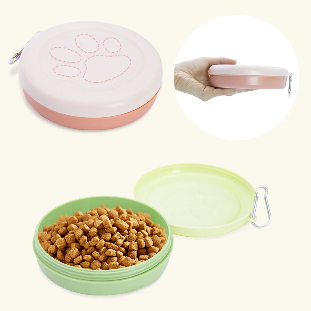 Portable Dog Food & Water Bowl – Durable Travel Pet Feeder for Dogs & Cats