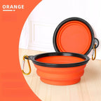 Collapsible Silicone Pet Bowl with Carabiner – Portable Folding Dog & Cat Food Water Dish for Travel & Outdoor Use