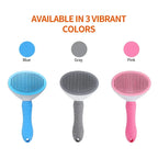 Pet Grooming Brush – Stainless Steel Dog Comb & Cat Brush for Long Hair, Shedding & Cleaning