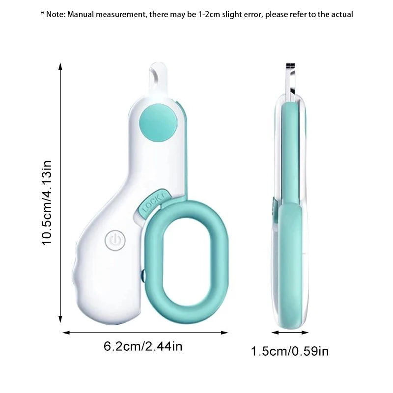 LED Pet Nail Clipper – Professional Cat Dog Claw Trimmer with Safety Lock, Puppy Kitten Grooming Tool