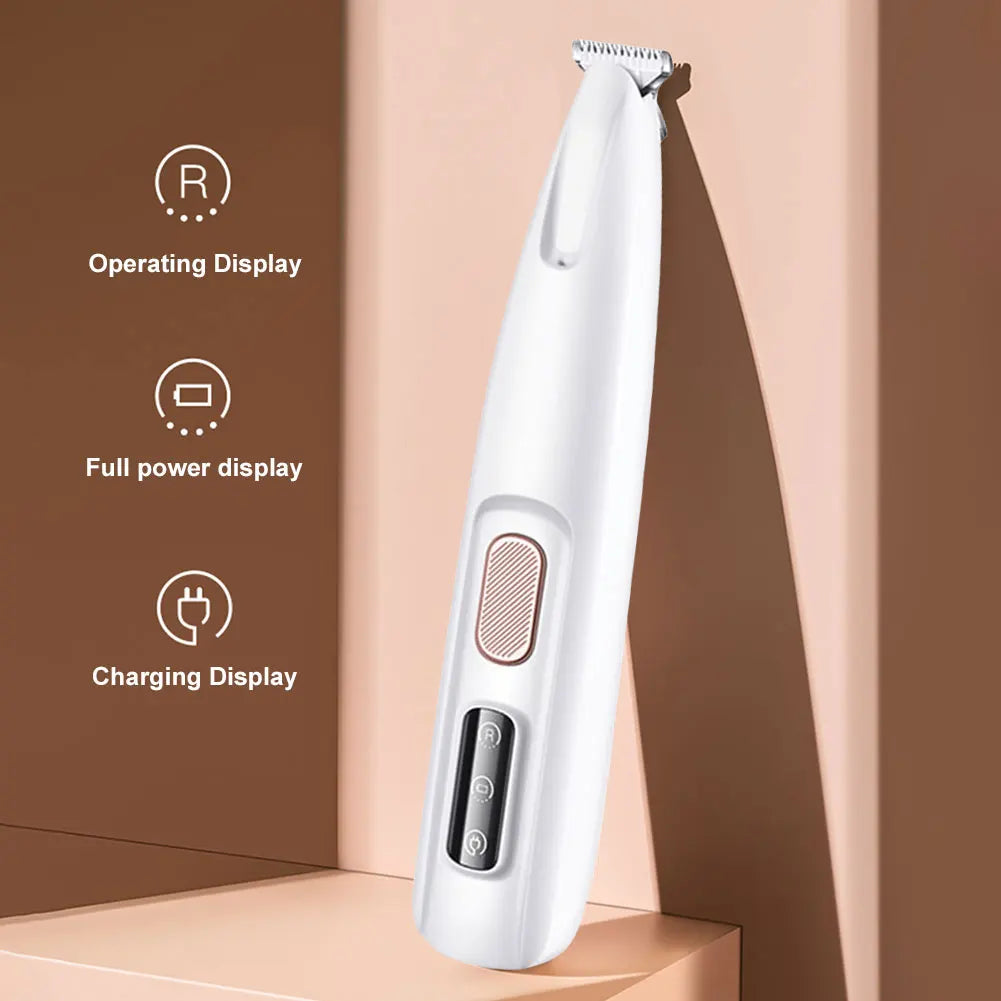 Dog Paw Trimmer with LED Light – Electric Pet Grooming Clippers for Dogs & Cats, 18mm Wide Blade for Paws, Face, Ears & Rump