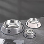Stainless Steel Pet Bowl – Durable Cat & Dog Food Bowl, Anti-Fall, Multi-Size Feeding Bowl