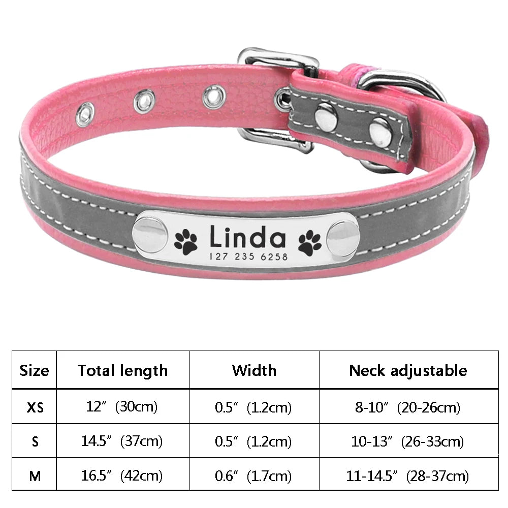Personalized Dog & Cat Collar – Adjustable Leather Crystal Bowtie Necklace with Rhinestones, Anti-Lost Pet Accessories