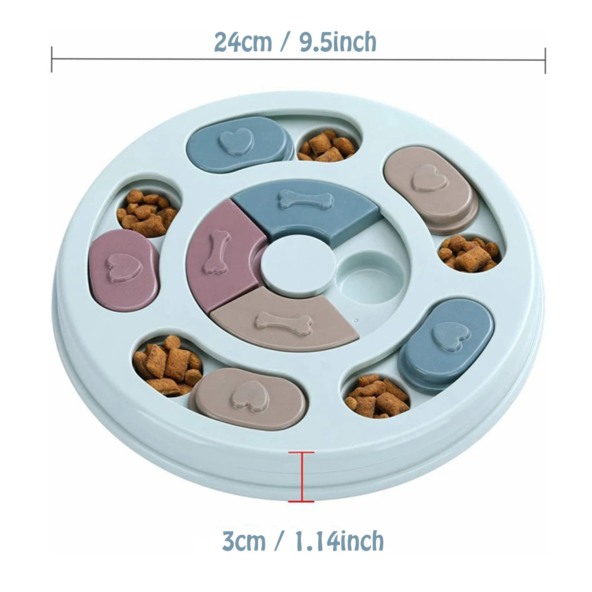 Dog Food Hiding Bowl – Slow Feeder Training Toy | Interactive Educational Dog Toy to Relieve Boredom & Improve Eating Habits