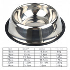 Pet Dog Cat Stainless Steel Bowl – Durable Feeding & Drinking Bowl