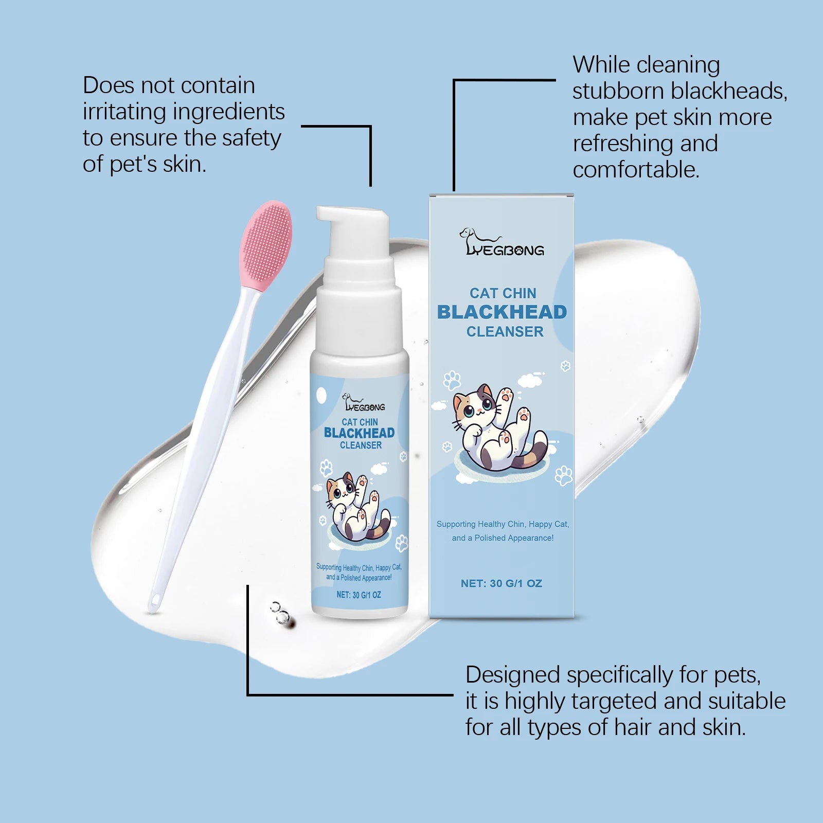 Pet Dental Care Kit – Dog & Cat Toothbrush with 30ml Oral Solution for Tartar Control & Fresh Breath