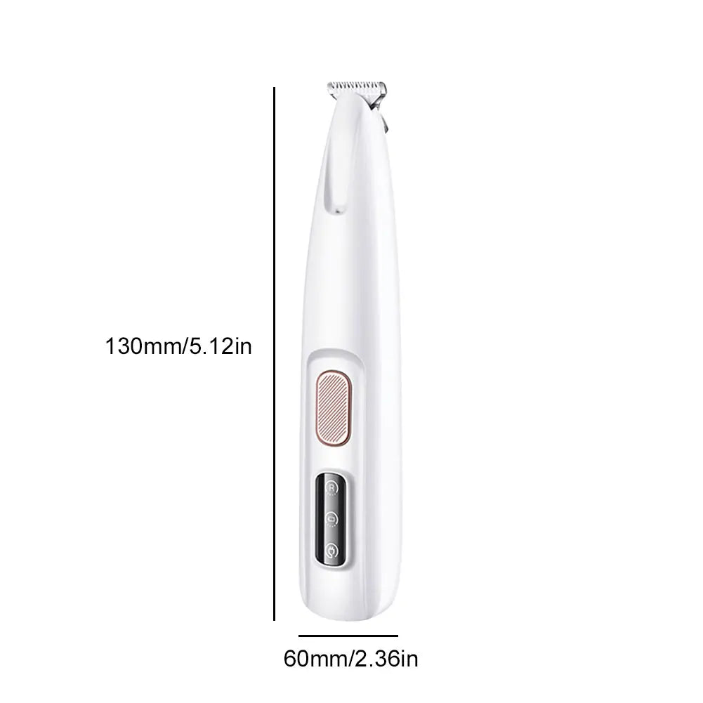 Dog Paw Trimmer with LED Light – Electric Pet Grooming Clippers for Dogs & Cats, 18mm Wide Blade for Paws, Face, Ears & Rump