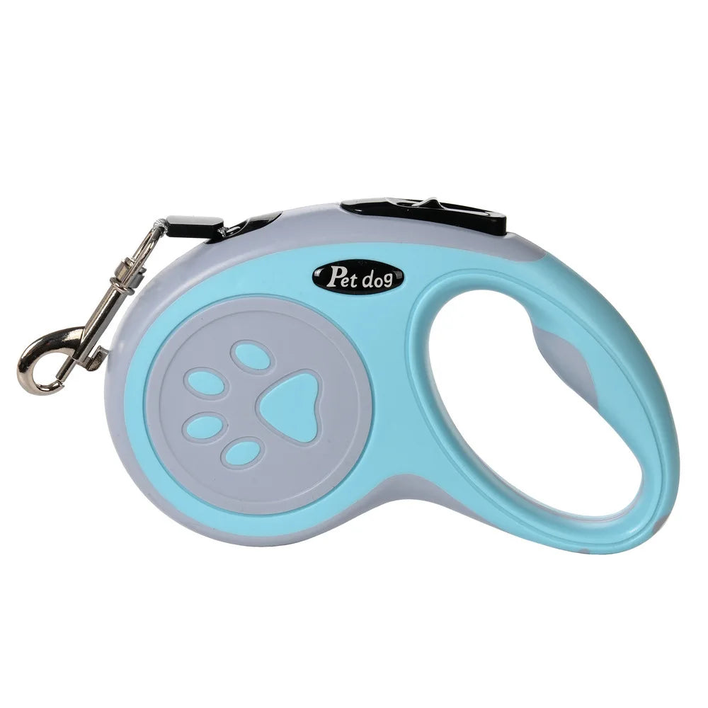 Automatic Retractable Pet Leash – Bone Paw Print Telescopic Dog Lead