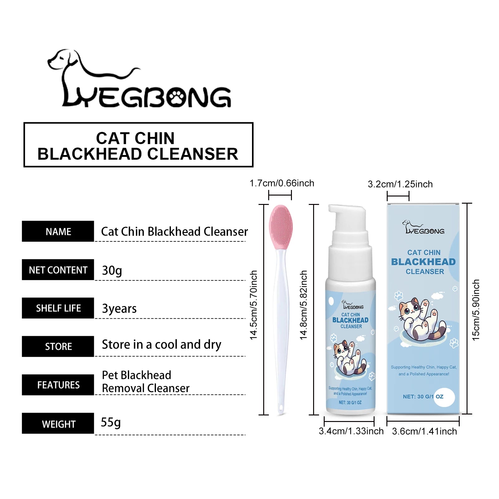 Pet Dental Care Kit – Dog & Cat Toothbrush with 30ml Oral Solution for Tartar Control & Fresh Breath