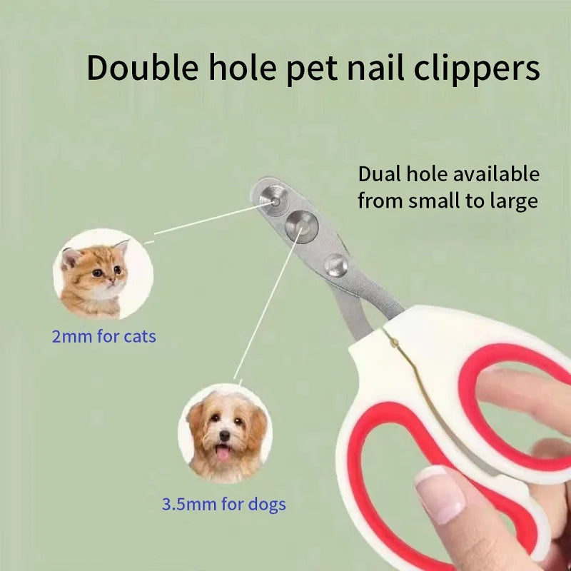 Stainless Steel Pet Nail Clippers – Professional Cat & Small Dog Grooming Trimmer