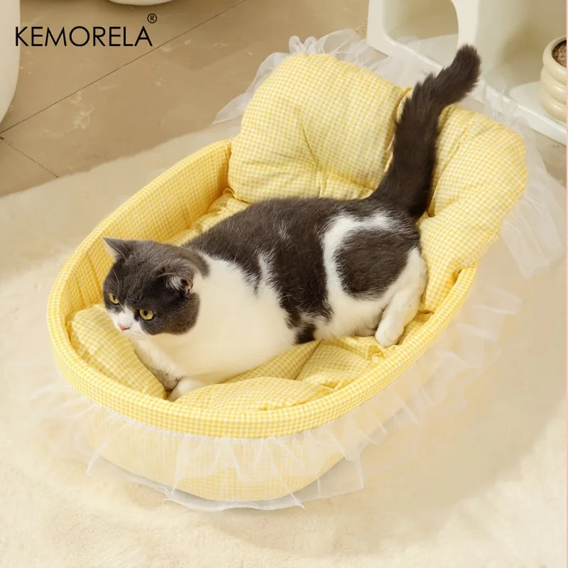 Cat Princess Sofa Bed – Washable, Removable Pet Mat for Cats & Dogs, All-Season Use
