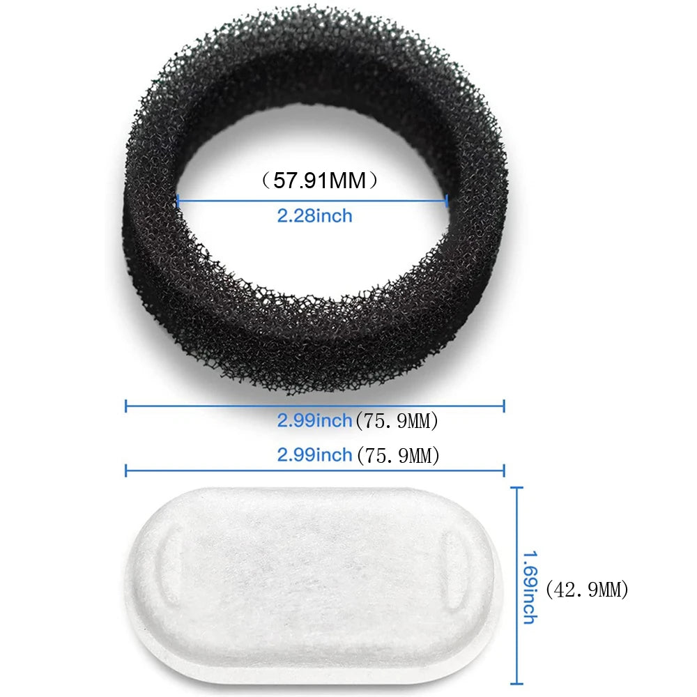 Cat Water Fountain Replacement Filter – Activated Carbon for Stainless Steel Pet Dispenser