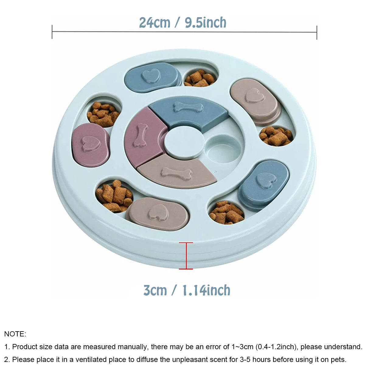 Dog Food Hiding Bowl – Slow Feeder Training Toy | Interactive Educational Dog Toy to Relieve Boredom & Improve Eating Habits