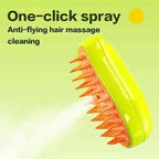 3-in-1 Steam Pet Grooming Brush – Cat & Dog Hair Removal, Massage Comb, Shedding & Spray Tool