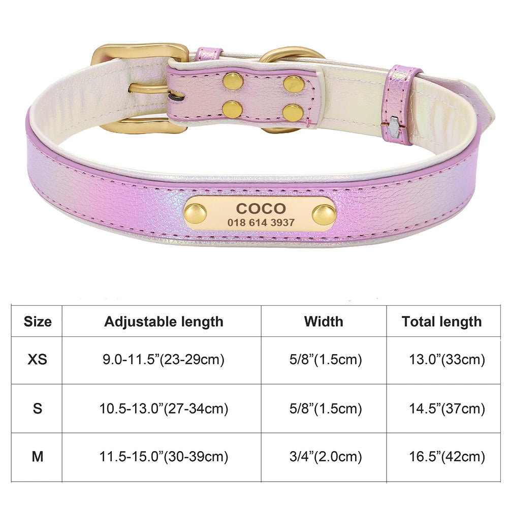 Personalized Dog & Cat Collar – Adjustable Leather Crystal Bowtie Necklace with Rhinestones, Anti-Lost Pet Accessories