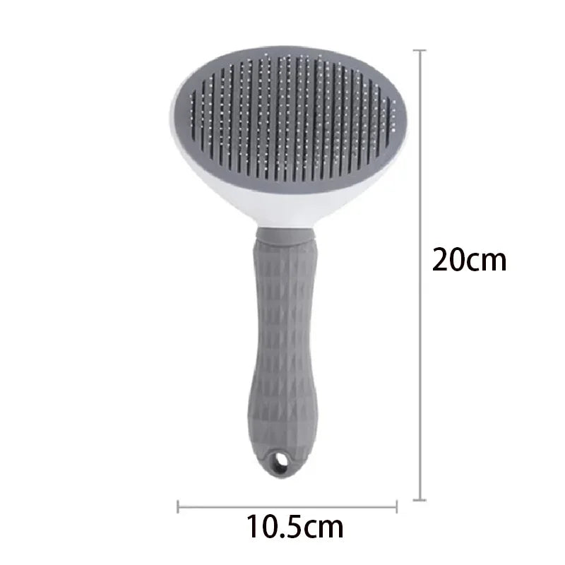 Pet Grooming Brush – Stainless Steel Dog Comb & Cat Brush for Long Hair, Shedding & Cleaning